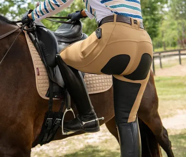 All Season Full Seat Breech 2 Pocket - SM / Moss