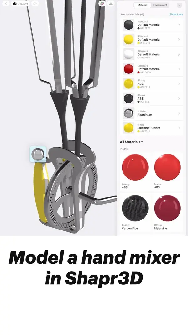 Model a hand mixer in Shapr3D