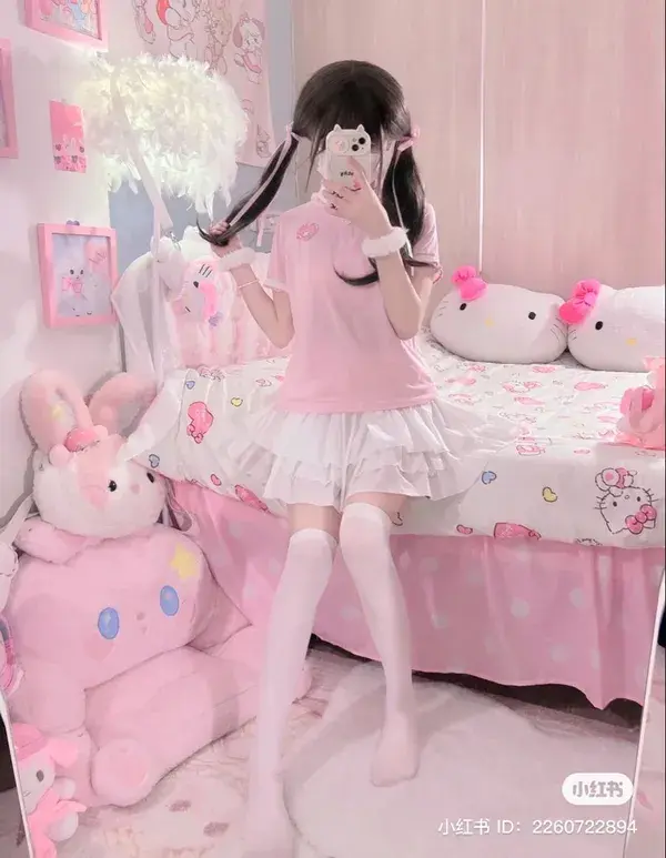 soft girl outfit ૮꒰◞  ◟  ིྀ꒱ა