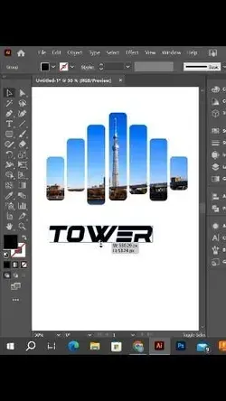 Tower photo t-shirt design