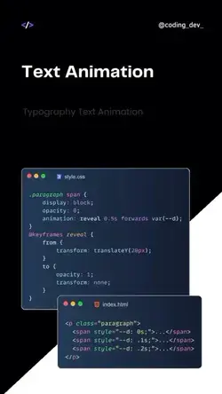 Css text animation