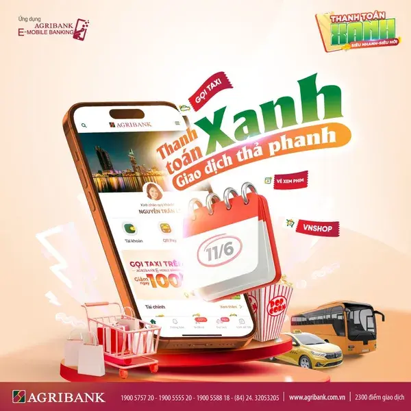 [Agribank E-Mobile Banking] Thanh toán xanh - Giao dịch thả phanh