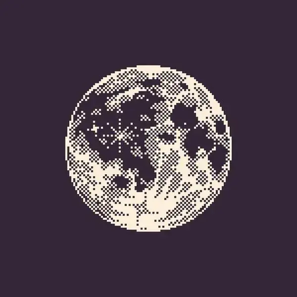 Moon Cross Stitch Pattern