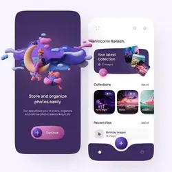 Photo Organizing UI UX Mobile App Design