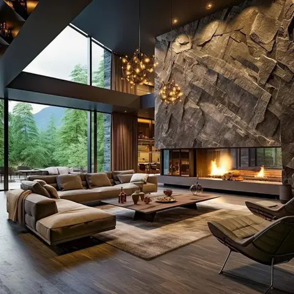 WOODEN STYLE LIVING ROOM