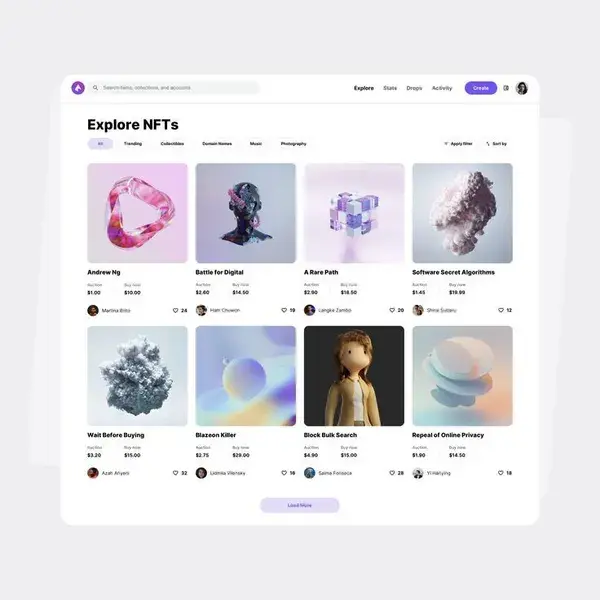 Explore NFTs Marketplace - NeoFT UI kit