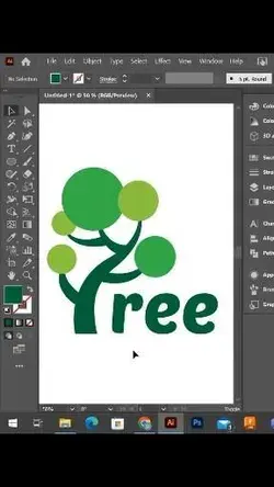 Creative Tree Logo Design tutorial