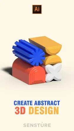 Create 3d Abstract Geometric Design In Illustrator