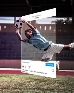 Goalkeeper Saves | Fake 3d Instagram post