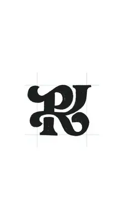 K R P Monogram design sketching process video by @anhdodes - logo designer - Anh Do