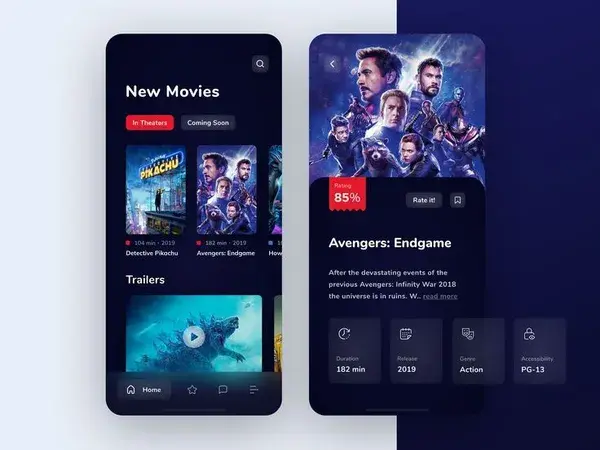 Movie Rankings App Design Concept