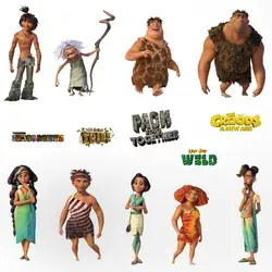 The Croods 2: Characters Collection - NBC Universal Removable Wall Adhesive Decal 14 Decals 9"W x 25"H