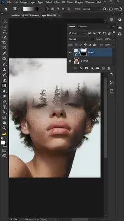 Tutorial on fast creation Double Exposure in Photoshop 🔥