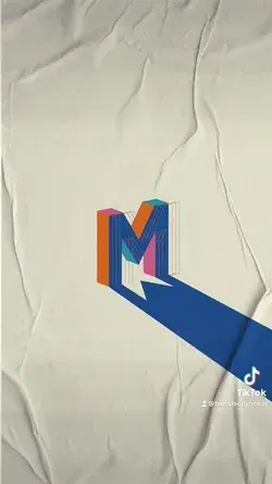 Alphabet M design done in illustrator.