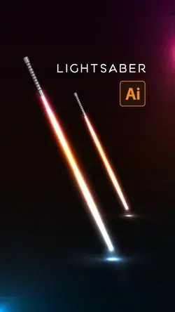 Realistic Lighsaber adobe illustrator tutorial