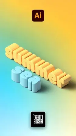 3D Text Effect #illustratortutorial #3d