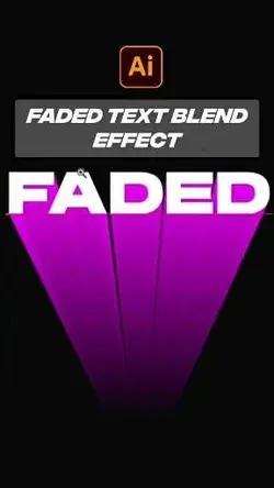 Make Faded Text Blend Effect in illustrator