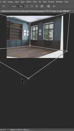 🤯 Change the perspective of a room in Photoshop!