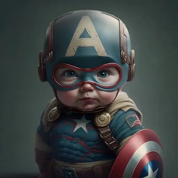 baby Captain America