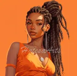 Lady in orange - Black Beauty