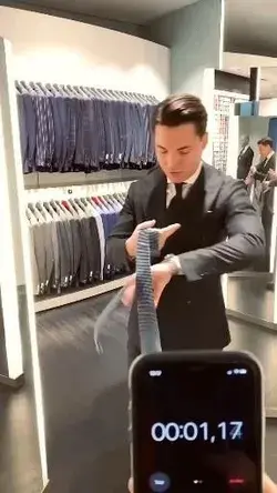 How fast can you tie a tie