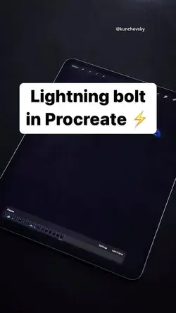 How to create lightening on Procreate.