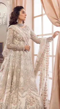Embellished Pakistani Lehenga Gown Bridal Attire #BN1072 - CUSTOM SIZE