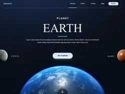 Get Space Education, Home Page Design, ui design, web inspiration, web design ideas