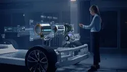 Female Automobile Engineer Using Digital Stock Footage Video