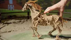 Horse 3D model kit from wood gift stem diy 