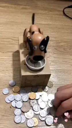 Electric dog piggy bank