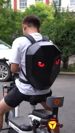 LED Backpack.. Laptop Bag, Motorcycle Riding Backpack, Hard Shell Travel Bag, Waterproof Backpack.