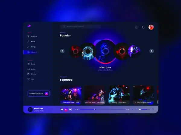 UI | UX Designs For Music