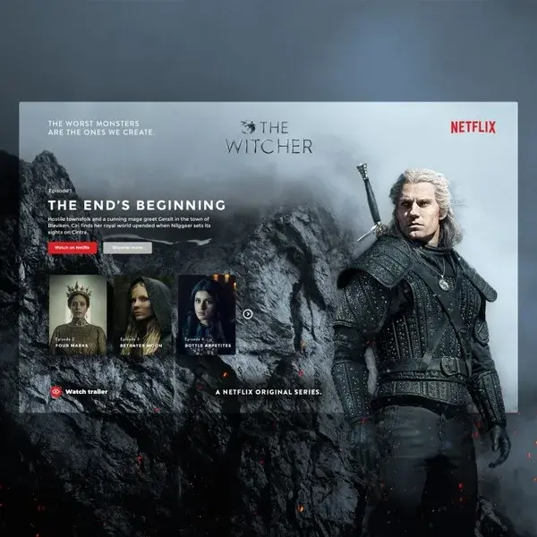 The Witcher UI concept by Karla Varela