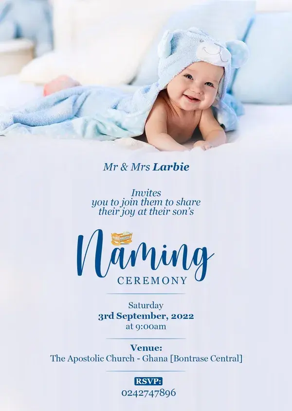 Naming ceremony design