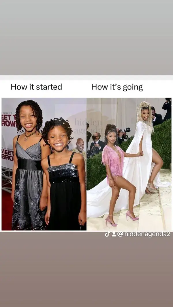 Chloe and Halle Bailey as kids