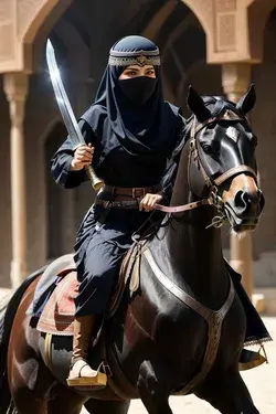 Arabian swordwoman