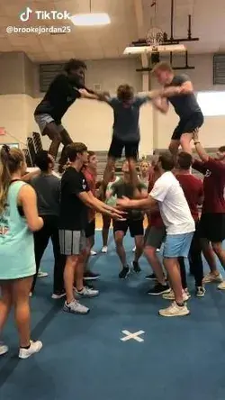 When senior guys try cheer