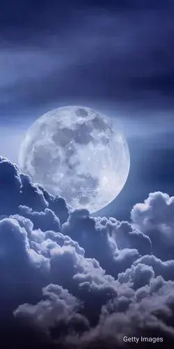 Beautiful blue moon