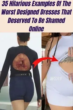 35 Hilarious Examples Of The Worst Designed Dresses That Deserved To Be Shamed Online