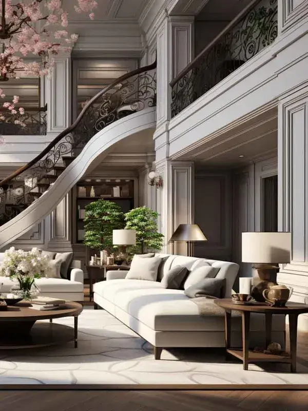 Iconic Elegance: Classic Luxury Mansion Living Room Design Concepts