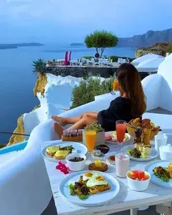 Breakfast with a view in Greece