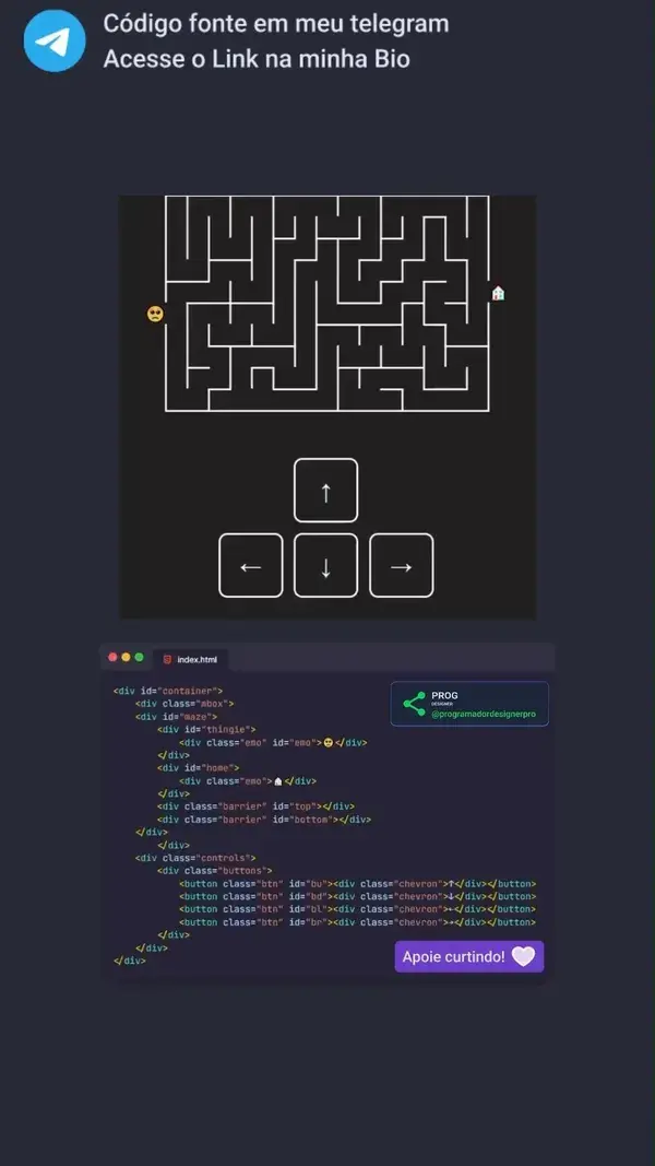 Jogo do labiririnto em html,css e js