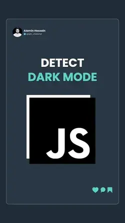 Javascript Detect Dark Mode