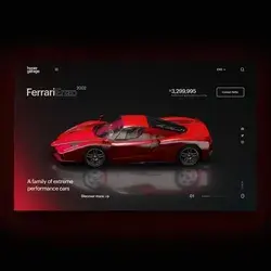 Car website ui design