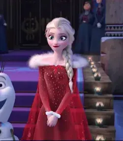 Frozen Elsa in Santa costume Christmas New year