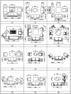 Sofa Cad Blocks Set &ndash; CAD Design | Free CAD Blocks,Drawings,Details