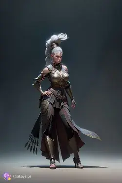 ⭐ Открываются Легенды: 3D Искусство Истории 🗻Art&Female Warrior