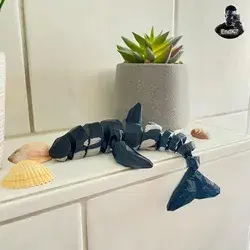 3D Print Timelapse Articulated Orca Whale Low Poly