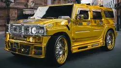 Gold hummer H2 new